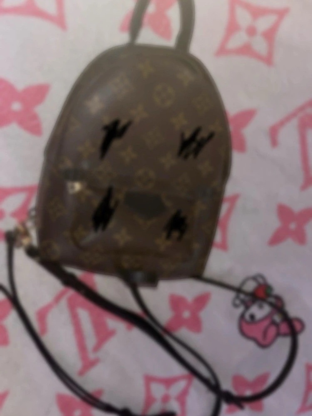 Monogram Mini Backpack Brown & Black